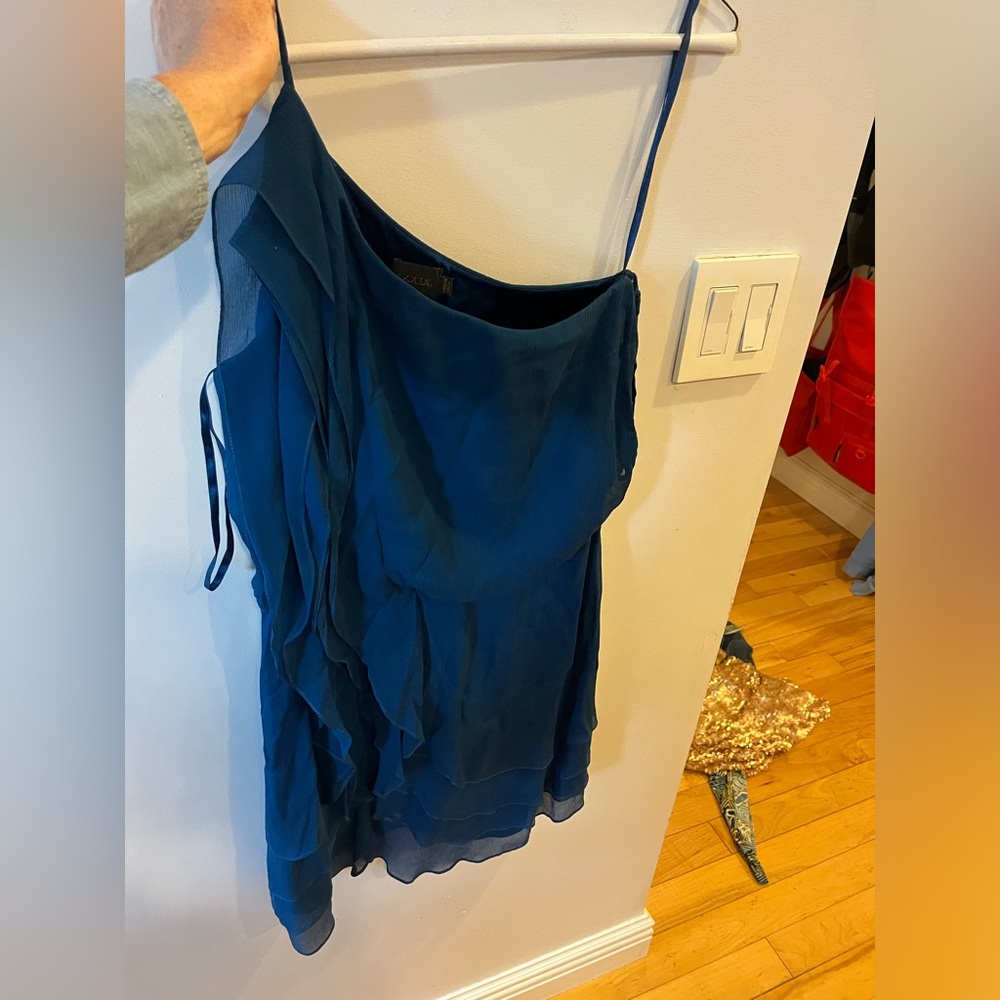 Golde Gorgeous Blue One Shoulder Dress